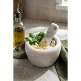 Depa Doğal Mermer Görünümlü Havan ve Tokmak Seti (7x8 Cm) - Renkli