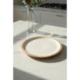 Depa Mango Agacı Servis Tabağı & Sunum Tabağı 25 cm Krem