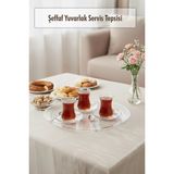 Depa Şeffaf Yuvarlak Servis Tepsisi 33 cm - Çok Renkli