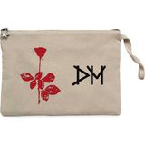 Depeche Mode Rose Krem Clutch Astarlı Cüzdan / El Çantası - 25x18cm
