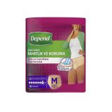 Depend 10'lu Orta Boy Tek Kullanımlık Emici Kadın Külodu