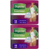 Depend 2 Paket 10'lu XL Emici Külot Kadın Hasta Bezi