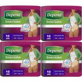Depend 4 Paket 10'lu XL-Extra Büyük Emici Külot Kadın Hasta Bezi