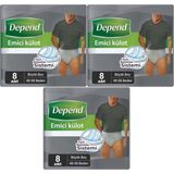 Depend Emici Külot Büyük 3x8 Adet Erkek Hasta Bezi