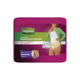 Depend Emici Külot Hasta Bezi, Large Beden, Kadın, 10 Adet