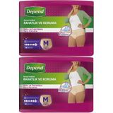 Depend Emici Külot Hasta Bezi, Medium, Kadın, 20 Adet