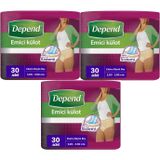 Depend Emici Külot Hasta Bezi XL, Kadın, Ekstra Büyük Boy, 90 Adet