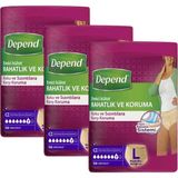 Depend Emici Külot Kadın Büyük Boy L 30 x 10'lu - Beyaz