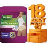 Depend Emici Külot Kadın Ekstra Büyük Boy Xl 162 Adet Hasta Bezi