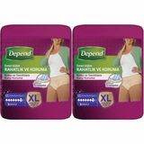 Depend Emici Külot Kadın Ekstra Büyük Boy XL 18 Adet Hasta Bezi
