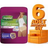 Depend Emici Külot Kadın Ekstra Büyük Boy Xl 54 Adet Hasta Bezi