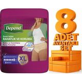 Depend Emici Külot Kadın Ekstra Büyük Boy Xl 72 Adet Hasta Bezi