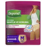 Depend Emici Külot Kadın Orta 10'Lu (8'Li Paket)
