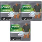Depend Emici Külot Yetişkin Bezi Large - Büyük Erkek 30 Adet (3PK*10)