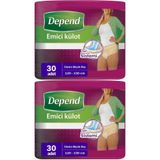 Depend Emici Külot Yetişkin Bezi XL, Extra Büyük Kadın, 120-150 cm, 60 Adet