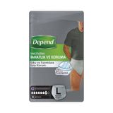 Depend Erkek Emici Külot L Beden, 8 Adet, Büyük Boy 95-150 cm 5029053585819