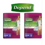 Depend Kadın Büyük Boy 42-50 Beden 2x9 Adet Emici Külot