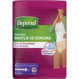 Depend Kadın Emici Külot Büyük 9'lu Gece Boyu Koruma ve Sızıntılara Karşı Tam Koruma - L - XL