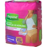 Depend Kadın Emici Külot XL 50-54 Beden 120-150 cm Bel 10LU Paket Rahatlık ve Koruma