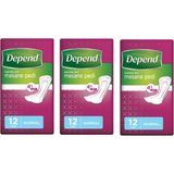Depend Kadın Mesane Pedi Normal 12'li 3 Adet - S - M - Beyaz