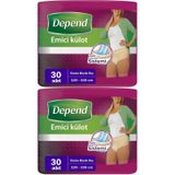 Depend Kadın XLarge 2x30 Adet Emici Külot Hasta Bezi