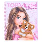 Depesche 12083 TOPModel Corgi - Boyama kitabı seti, model ve köpek motiflerini tasarlamak için 20 çift baskılı sayfa, çıkartma sayfalı boyama defteri ve daha fazlası