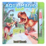 Depesche 12095 Dino World Aqua Sihirli Kitap Boyama Gizli Dinozor Desenleri, 5 Yeni Boyama Sayfası ve Su Kalemi ile Yaratıcı Kitap, Çok Renkli, ca. 19 x 18,5 x 2 CN