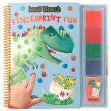 Depesche 12106 Dino World - Parmak İzi Eğlencesi, Boyama Kitabı, 4 Adet Istampa ile, Parmaklarla Boyama için