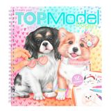 Depesche 12164 TOPModel Create your Doggy - Boyama ve Çıkartma Kitabı 40 Motifli Sevimli Köpekler Tasarlamak için, Boyama Defteri Çıkartma Yaprağı Spiral Cilt, Çok Renkli