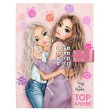 Depesche 12421 TOPModel Happy Together - şifreli ve sesli günlük, pembe model motifli defter ve 80 çizgili, renkli resimli sayfa
