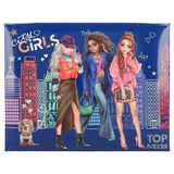Depesche 12704 TOPModel City Girls - Kalem Kutusu, Silgi, Ataç, Not Defteri ve Aynalı, Boyut Yaklaşık 20 x 15,5 x 3,2 cm