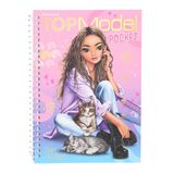 Depesche 12726 TOPModel - Cep boyama kitabı, pratik boyutta, kıyafet tasarlamak için 120 sayfa, çıkartma sayfalı ve spiral ciltli boyama kitabı