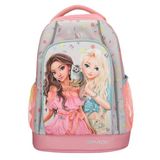 Depesche 13331 TOPModel Juicy - Okul Sırt Çantası Trolley Pembe ve Yeşil, Model Desenli ve Çiçek Desenli, Teleskopik Saplı ve Tekerlekli Okul Çantası