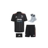Deplasman Ronaldo Juventus Sezon Retro Siyah 21/22 4 Lü Set Çocuk Futbol Forması