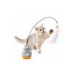Depo Garaj Kedi Şekilli Dönen Peluş Balıklı Olta Oyuncağı