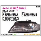 Depo Ön Far Sol Motoru Üzerinde Audi A4 07