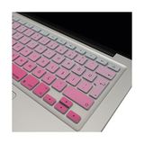 Depo Store MacBook Silikon Klavye Kaplama Koruyucu Kılıf Air Pro Eski USB Li Model 2008/2017 Uyumlu Türkçe Q Renkli Baskı Silikon Pembe - 0,35 lt