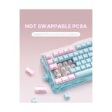 Depo Store Mercury K1 Lite %75 Oyun Klavyesi, Üç Modlu Kablosuz (2,4 Ghz/bluetooth/kablo), Mekanik Hot Swap Gasket Klavye, Önceden Yağlanmış Doğrusal Anahtar, Rgb Aydınlatma – Mavi - Option-1 - 001-Renkli