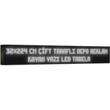 Depo Tabela Reklam Beyaz Kayan Yazı LED Tabela 32 x 224 cm Çift Taraflı