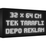 Depo Tabela Reklam Beyaz Kayan Yazı LED Tabela 32X64 cm Tek Taraflı Depo Reklam Tabela Depo Tabela Reklam - 32 x 64 cm
