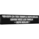 Depo Tabela Reklam Beyaz Kayan Yazı LED Tabela 48 x 224 cm Tek Taraflı