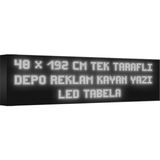 Depo Tabela Reklam Beyaz Kayan Yazı LED Tabela 48X192 cm Tek Taraflı Depo Reklam Tabela Depo Tabela Reklam - 48 x 192 cm