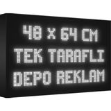 Depo Tabela Reklam Beyaz Kayan Yazı LED Tabela 48X64 cm Tek Taraflı Depo Reklam Tabela Depo Tabela Reklam - 48 x 64 cm