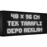 Depo Tabela Reklam Beyaz Kayan Yazı LED Tabela 48X96 cm Tek Taraflı Depo Reklam Tabela Depo Tabela Reklam - 48 x 96 cm