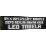 Depo Tabela Reklam Beyaz Kayan Yazı LED Tabela 64 x 224 cm Çift Taraflı