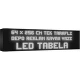 Depo Tabela Reklam Beyaz Kayan Yazı LED Tabela 64 x 256 cm Tek Taraflı Depo Reklam Tabela