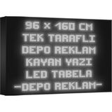 Depo Tabela Reklam Beyaz Kayan Yazı LED Tabela 96 x 160CM Tek Taraflı Depo Reklam Tabela - 96 x 160 cm