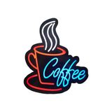 Depo Tabela Reklam Coffe Yazılı Görsel Tabela 3D LED Neon Işıklı Kutu Harf Tabela Pleksiglass