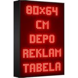 Depo Tabela Reklam Kırmızı Kayan Yazı LED Tabela 80 x 64 cm Tek Taraflı