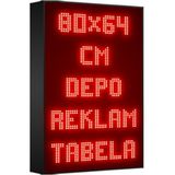 Depo Tabela Reklam Kırmızı Kayan Yazı LED Tabela 80X64 cm Tek Taraflı Depo Reklam Tabela Depo Tabela Reklam - 80 x 64 cm